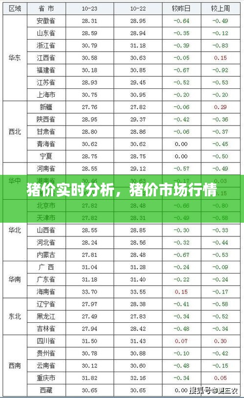 猪价实时分析,猪价市场行情