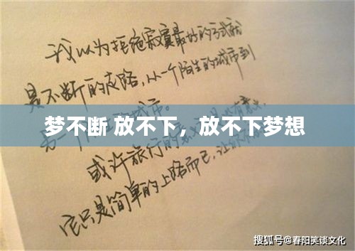 梦不断 放不下,放不下梦想