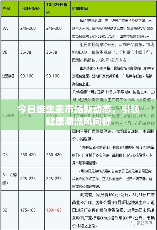 今日维生素市场新动态,引领健康潮流风向标